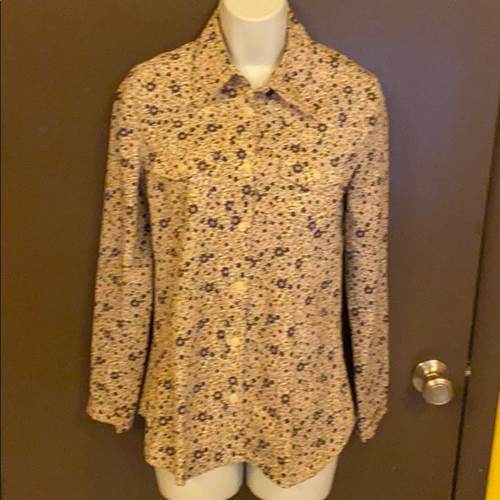 😍 VINTAGE Ditsy Floral Western Button-down Shirt